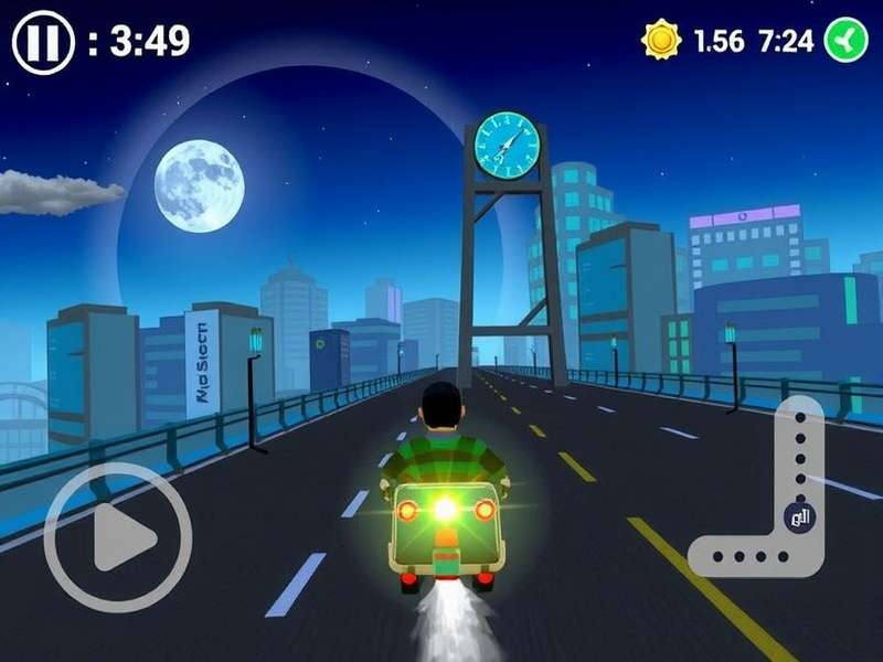 Tuk Tuk Night Ride Gameplay Screenshot